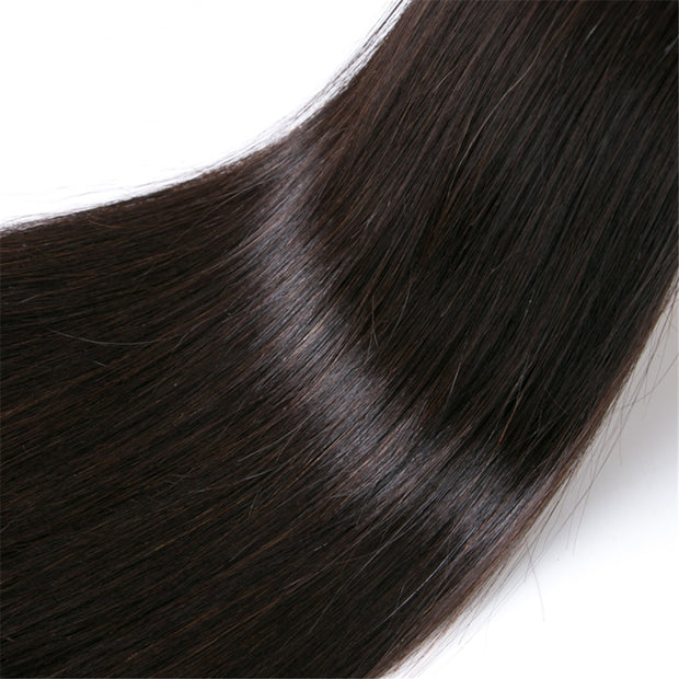 Votisa Hair Straight Hair Extensions Natural Black for Women Hair Extensions #1B Color Hair