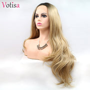 Votisa Hair Synthetic Hair Wigs Lace Front Wigs 26 inch Long Wavy Hair Wig For Women