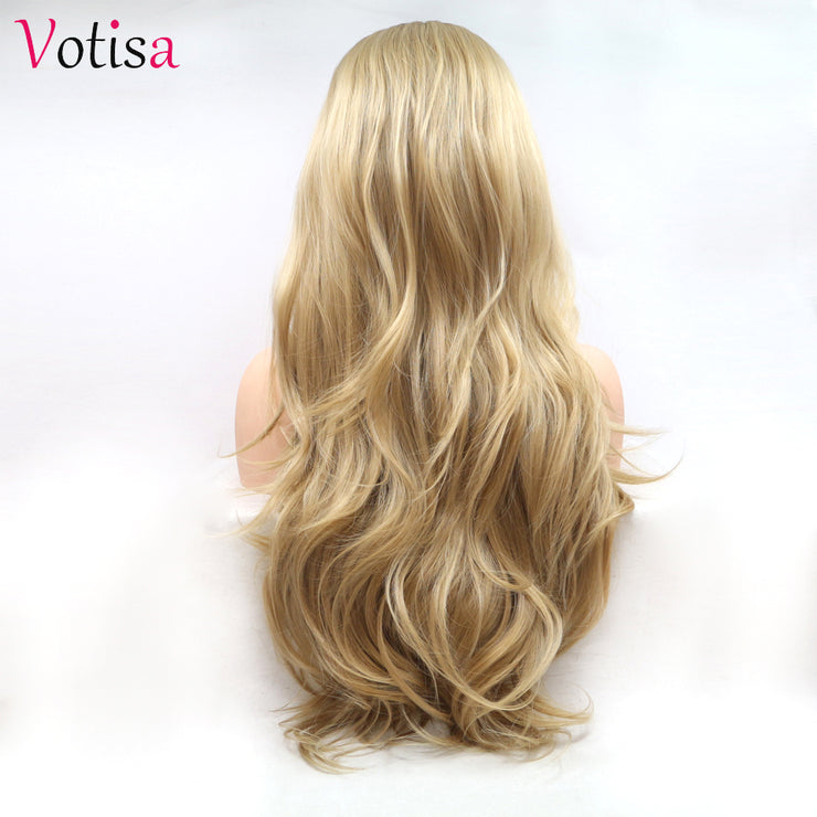 Votisa Hair Synthetic Hair Wigs Lace Front Wigs 26 inch Long Wavy Hair Wig For Women