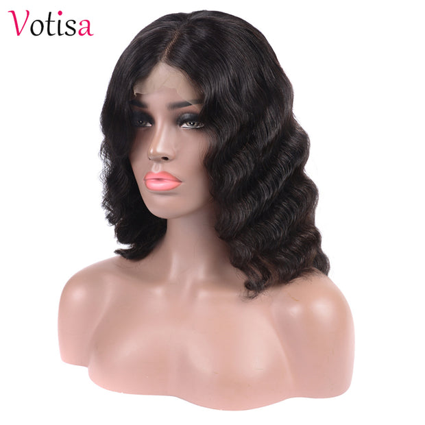 Votisa Hair Body Wave Hair Bob Wigs Human Virgin Hair Lace Front Wig