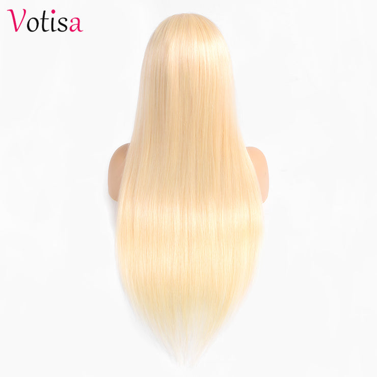 Votisa Hair Straight Blonde Lace Front Wigs Human Virgin Hair Wigs 150%