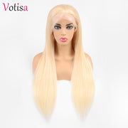 Votisa Hair Straight Blonde Lace Front Wigs Human Virgin Hair Wigs 150%