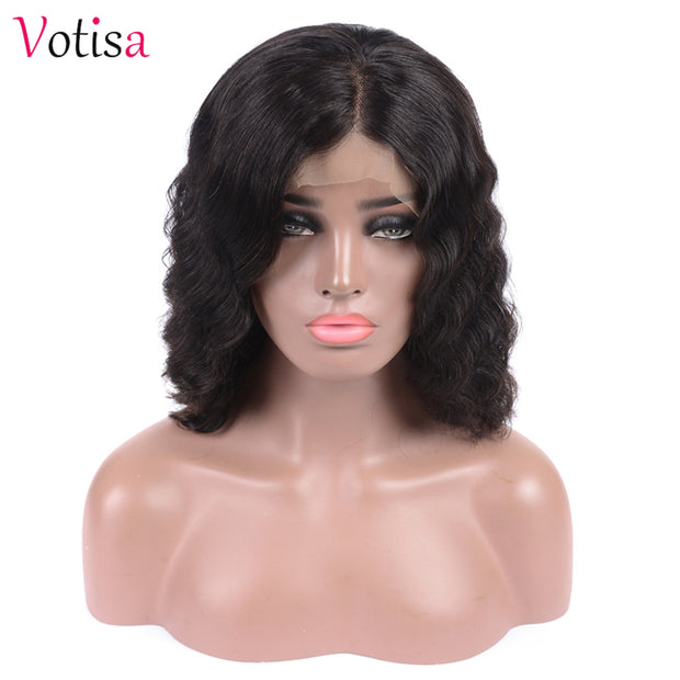 Votisa Hair Body Wave Hair Bob Wigs Human Virgin Hair Lace Front Wig