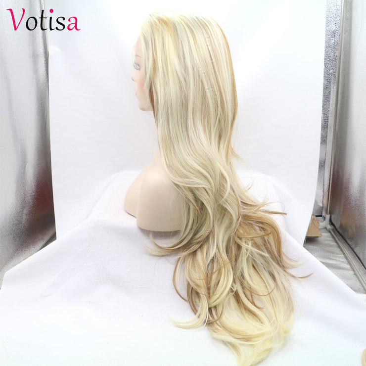 Votisa Hair Synthetic Hair Wigs Lace Front Wigs 26 inch Long Wavy Hair Wig For Women