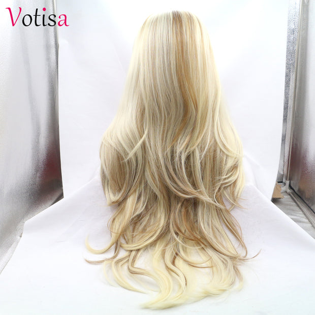 Votisa Hair Synthetic Hair Wigs Lace Front Wigs 26 inch Long Wavy Hair Wig For Women