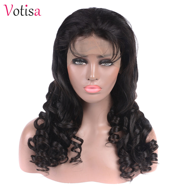 Votisa Hair Loose Wave 360 Lace Frontal Wig Human Virgin Hair Wigs