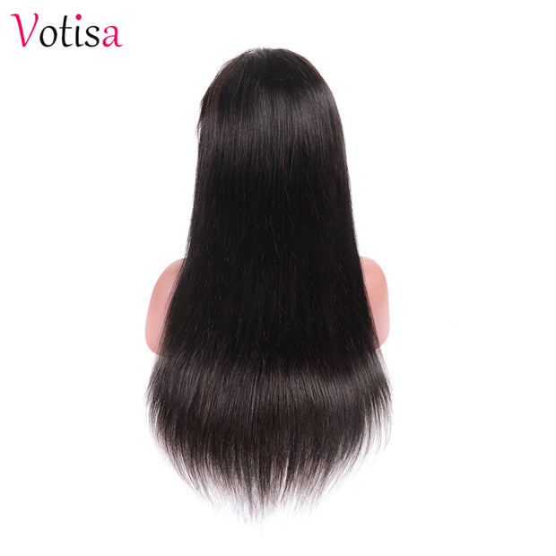 Votisa Hair Straight 360 Lace Frontal Wigs Human Virgin Hair Front Wig