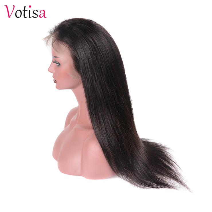 Votisa Hair Straight Lace Front Wig 13x6 Human Virgin Hair Wigs 150% Density