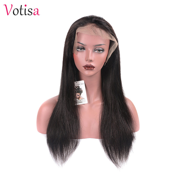 Votisa Hair Straight Lace Front Human Hair Wigs 13x4 Virgin Hair Wig 150%