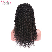 Votisa Hair Deep Wave 360 Lace Frontal Wig Human Virgin Hair Lace Front Wigs