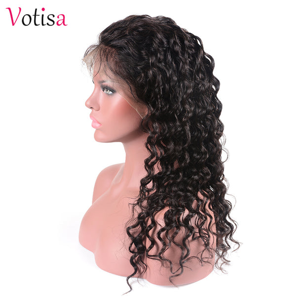 Votisa Hair 13x4 Lace Front Wigs Deep Wave Human Virgin Hair Wigs 180%