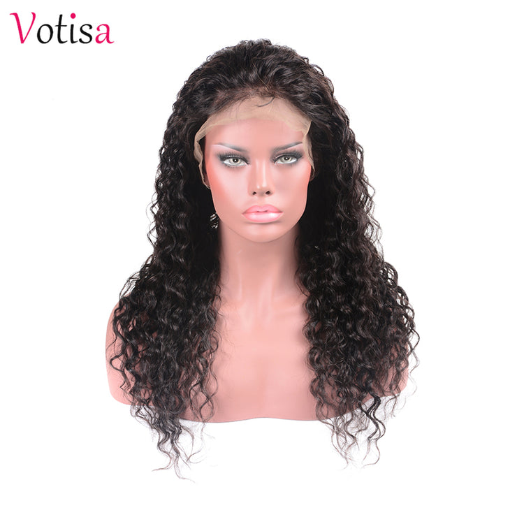 Votisa Hair 13x4 Beach Wave Lace Front Human Virgin Hair Wigs 150% Density