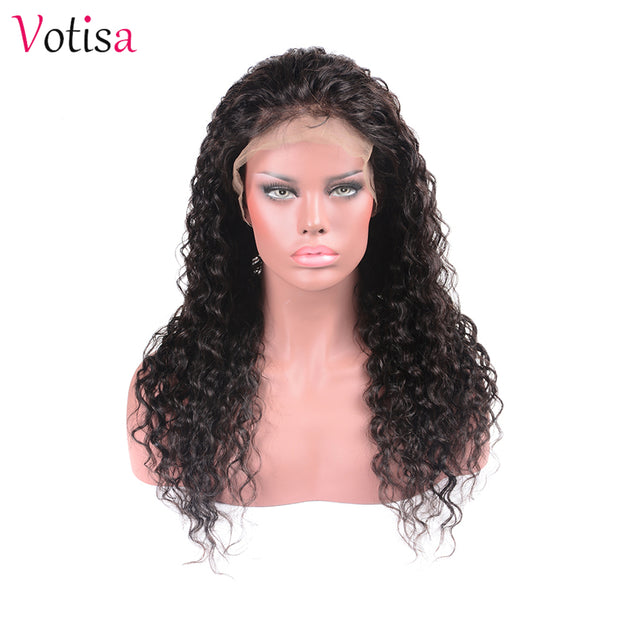 Votisa Hair Water Wave 360 Lace Frontal Wigs Human Virgin Hair Wig