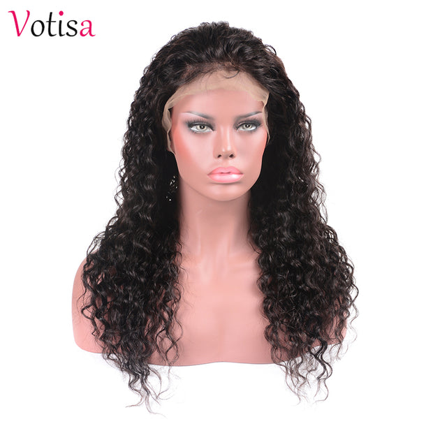 Votisa Hair 13x6 Lace Front Wig Water Wave Human Virgin Hair Wigs 180% Density