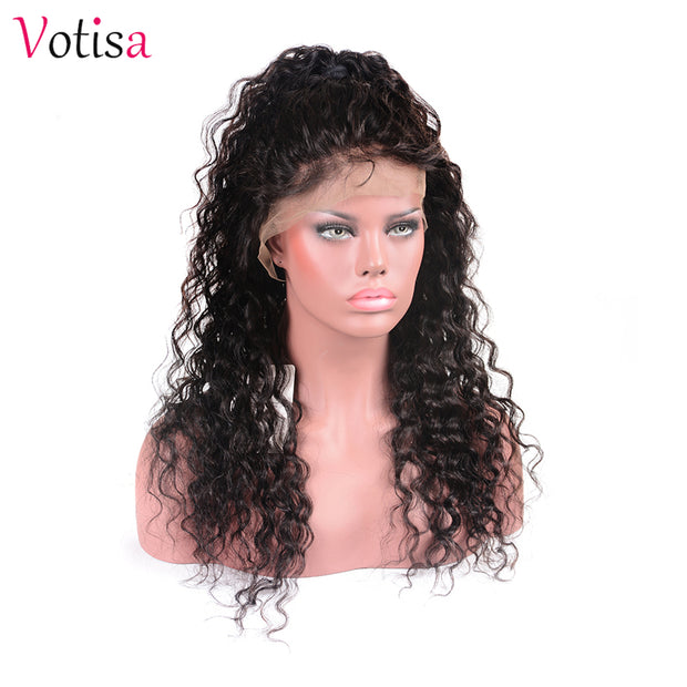 Votisa Hair 13x6 Lace Front Wig Water Wave Human Virgin Hair Wigs 180% Density