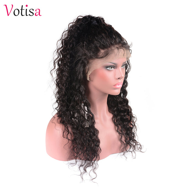 Votisa Hair Water Wave 360 Lace Frontal Wigs Human Virgin Hair Wig