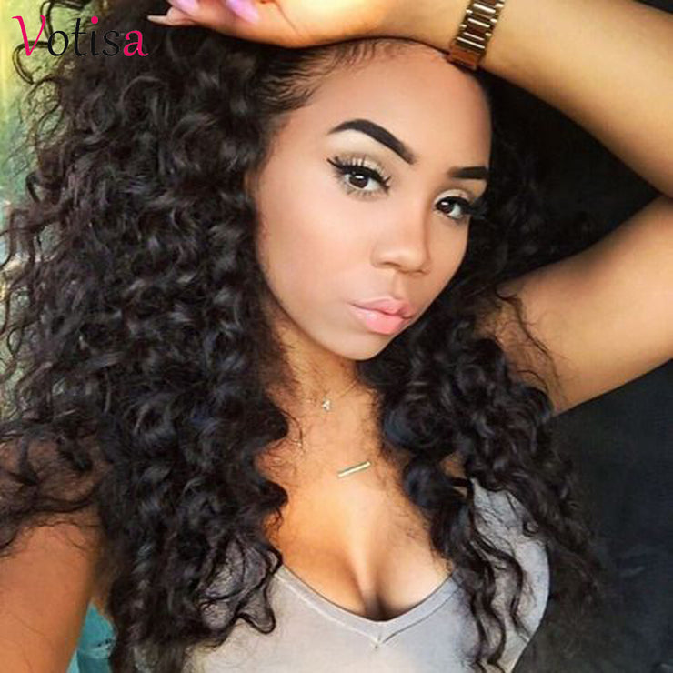 Votisa Hair 13x4 Lace Front Wigs Deep Wave Human Virgin Hair Wigs 180%