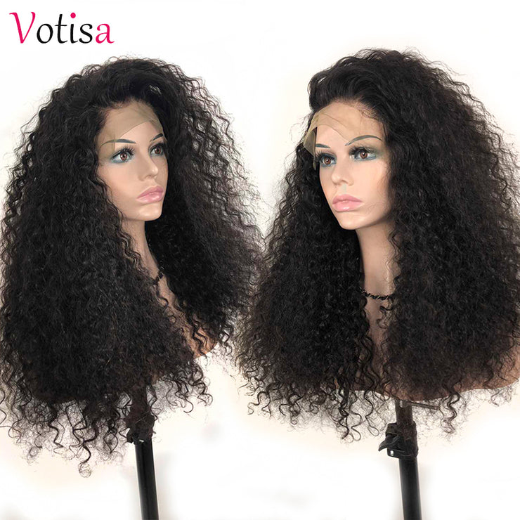 Votisa Hair 13x4 Kinky Curly Lace Front Human Hair Wigs Virgin Hair 150%