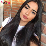 Votisa Hair Straight Lace Front Wig 13x6 Human Virgin Hair Wigs 150% Density