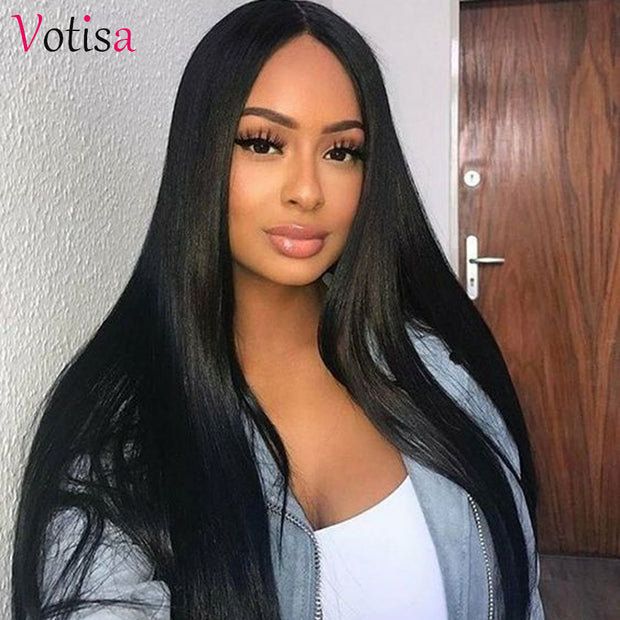 Votisa Hair Straight 13x4 Lace Front Wig Human Virgin Hair Wigs 180%