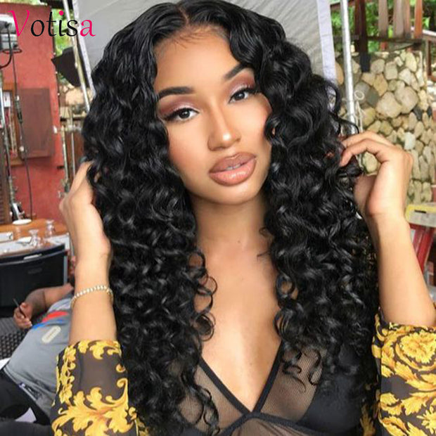 Votisa Hair Loose Wave 360 Lace Frontal Wig Human Virgin Hair Wigs